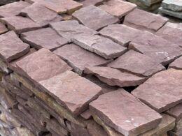 Теребовлянський пісковик бордо (колотий, 2-4 см)